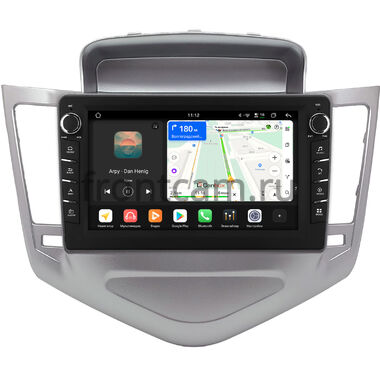 Chevrolet Cruze 2008-2012 (серебро) Canbox H-Line 8834-9-1284 на Android 14 (4G-SIM, 6/128, DSP, IPS) С крутилками