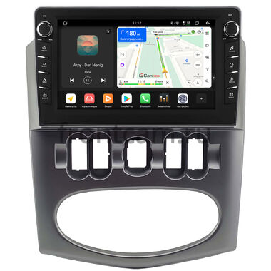 Renault Logan 2009-2015 (серая, Тип 2) Canbox H-Line 8834-9-1958 на Android 14 (4G-SIM, 6/128, DSP, IPS) С крутилками