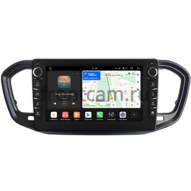 Lada Vesta (NG) 2022-2026, Aura 2024-2026 (черная, матовая) Canbox H-Line 8834-9-9820 на Android 14 (4G-SIM, 6/128, DSP, IPS) С крутилками