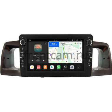 Toyota Allex, Corolla (E120) 2000-2007 (коричневая) Canbox H-Line 8834-9074 на Android 14 (4G-SIM, 6/128, DSP, IPS) С крутилками
