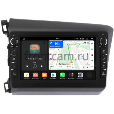 Honda Civic 9 4D 2011-2015 (левый руль, седан) Canbox H-Line 8833-9166 на Android 14 (4G-SIM, 4/64, DSP, IPS) С крутилками