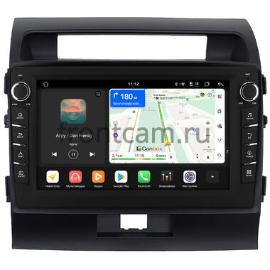 Toyota Land Cruiser 200 2007-2015 (Тип D, для авто без NAVI, черная матовая) Canbox H-Line 8837-10-010-1 на Android 14 (4G-SIM, 4/64, DSP, QLed) С крутилками