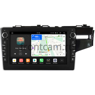 Honda Fit 3 2013-2020 (глянцевая, правый руль) Canbox H-Line 8839-10-508 на Android 14 (4G-SIM, 8/128, DSP, QLed) С крутилками