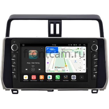 Toyota Land Cruiser Prado 150 2017-2024 (серебряная) Canbox H-Line 8837-1038 на Android 14 (4G-SIM, 4/64, DSP, QLed) С крутилками (для авто без 4 камер)