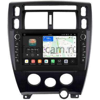 Hyundai Tucson 2004-2010 (черная) Canbox H-Line 8837-1065 на Android 14 (4G-SIM, 4/64, DSP, QLed) С крутилками