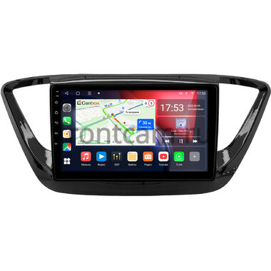 Hyundai Solaris 2 2017-2020 (черная, глянцевая) Canbox L-Line 4167-9-0157 на Android 10 (4G-SIM, 3/32, TS18, DSP, QLed)