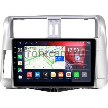 Toyota Land Cruiser Prado 150 2009-2013 (серебристая, для авто с усилителем) Canbox L-Line 4167-9003 на Android 10 (4G-SIM, 3/32, TS18, DSP, QLed)