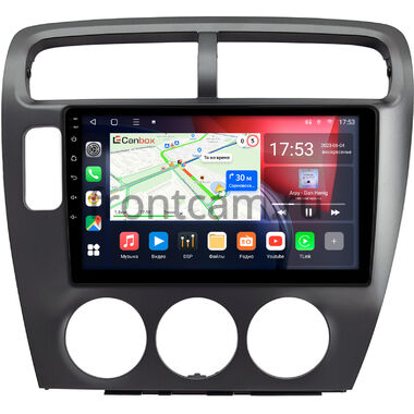 Honda Civic 7 2000-2006 (для авто с кондицыонером, левый руль, серая) Canbox L-Line 4169-9-1483 на Android 10 (4G-SIM, 2/32, TS18, DSP, QLed)