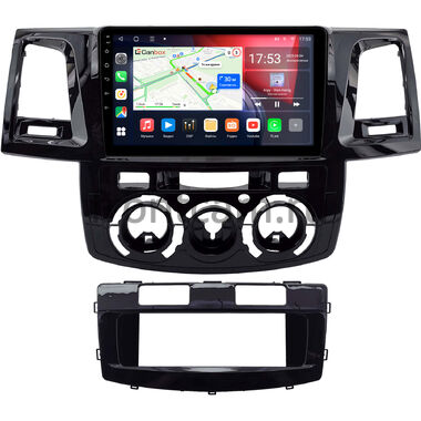 Toyota Fortuner, Hilux 7 2004-2015 (черная, глянцевая) Canbox L-Line 4169-9-2212 на Android 10 (4G-SIM, 2/32, TS18, DSP, QLed)