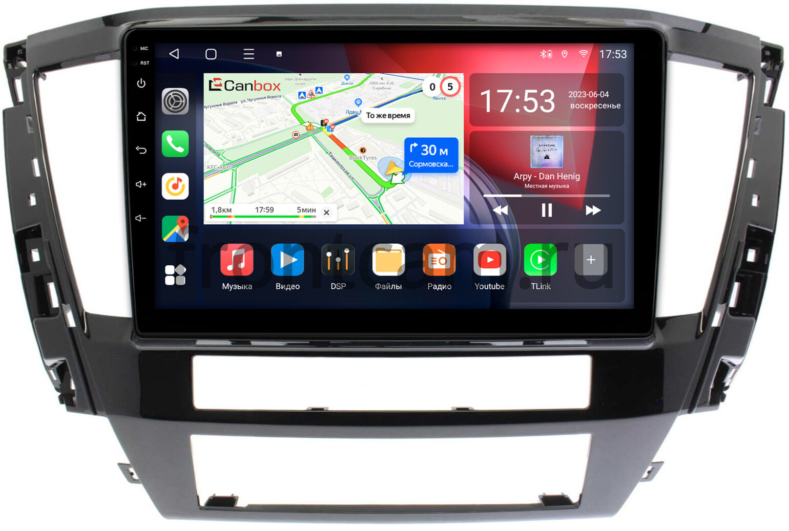 Штатная магнитола Canbox L-Line 4170-10-735 для Mitsubishi Pajero Sport 3,  Montero Sport 3 (2019-2024) на Android 10 (4G-SIM, 2/32, TS18, DSP, QLed)  Купить в городе Москва