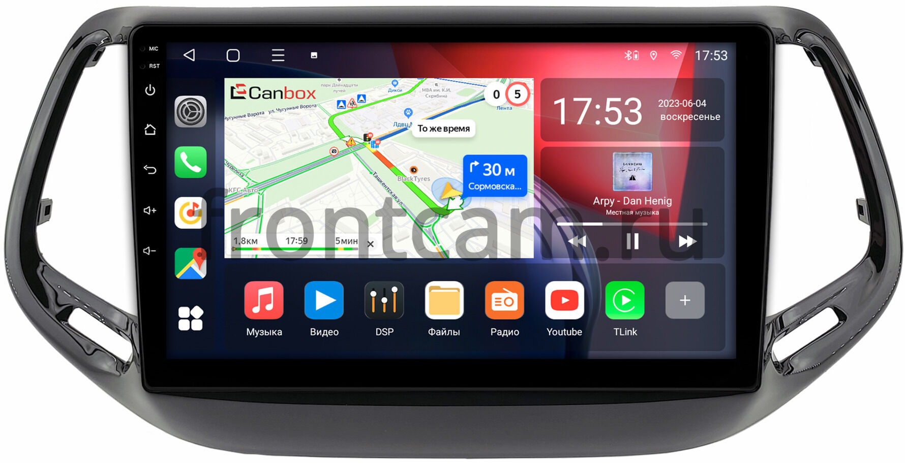 Штатная магнитола Canbox L-Line 4295-10-3500 для Jeep Compass 2 (2017-2024)  на Android 10 (4G-SIM, 6/128, TS18, DSP, QLed) Купить в городе Москва