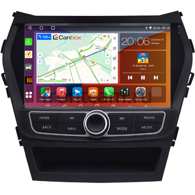 Hyundai Santa Fe 3 2012-2018 (для авто без камеры) Canbox Logic-i3 2K 5733-9-0696 на Android 13 (4G-SIM, 6/128, DSP, 360, QLed)