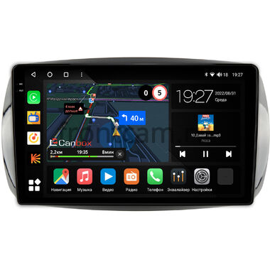 Smart Fortwo 3, Forfour 2 (2014-2024) Canbox M-Line 2K 4177-9-019 на Android 10 (4G-SIM, 2/32, DSP, QLed)