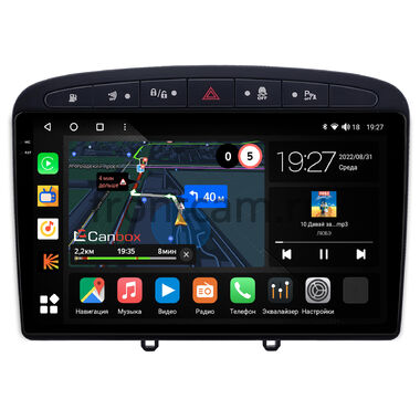 Peugeot 308, 408, RCZ 2007-2022 (черная) Canbox M-Line 2K 4177-9-0705 на Android 10 (4G-SIM, 2/32, DSP, QLed)