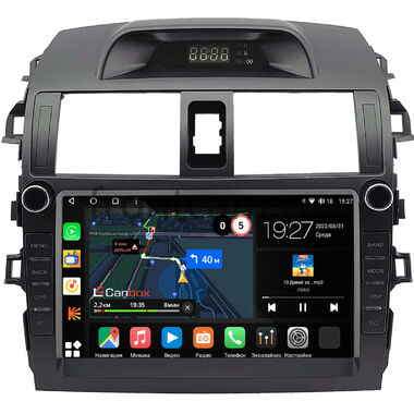 Toyota Corolla (E150) 2006-2013 (серая, с часами) Canbox M-Line 2K 4177-9-2075 на Android 10 (4G-SIM, 2/32, DSP, QLed)