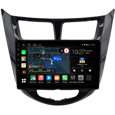 Hyundai Solaris, Accent 4 2010-2019 (черная, глянцевая) Canbox M-Line 4542-9-0093 на Android 10 (4G-SIM, 4/64, DSP, QLed)