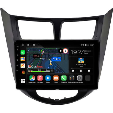 Hyundai Solaris, Accent 4 2010-2019 (черная, матовая) Canbox M-Line 4542-9-2093 на Android 10 (4G-SIM, 4/64, DSP, QLed)