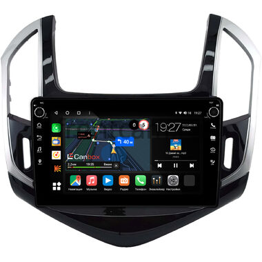 Chevrolet Cruze 2012-2016 (черно-серая, глянцевая) Canbox M-Line 7801-9-0664 на Android 10 (4G-SIM, 2/32, DSP, IPS) С крутилками