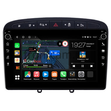 Peugeot 308, 408, RCZ (2007-2022) (черная) Canbox M-Line 7801-9-0705 на Android 10 (4G-SIM, 2/32, DSP, IPS) С крутилками