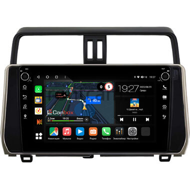 Toyota Land Cruiser Prado 150 2017-2024 (бронзовая) Canbox M-Line 7805-10-0307 на Android 10 (4G-SIM, 2/32, DSP, QLed) С крутилками (для авто без 4 камер)