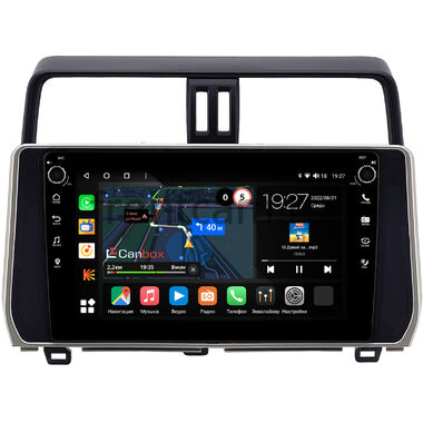 Toyota Land Cruiser Prado 150 2017-2024 (серебренная) Canbox M-Line 7805-1058 на Android 10 (4G-SIM, 2/32, DSP, QLed) С крутилками (для авто с 4 камерами)