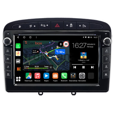 Peugeot 308, 408, RCZ (2007-2022) (черная) Canbox M-Line 7821-9-0705 на Android 10 (4G-SIM, 2/32, DSP, IPS) С крутилками