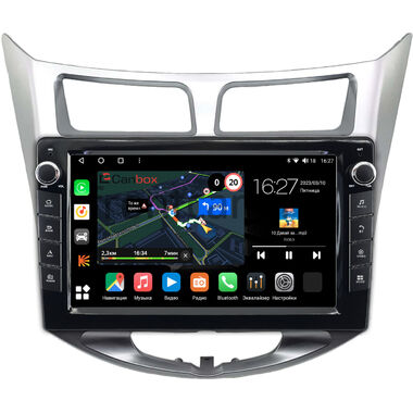 Hyundai Solaris, Accent 4 2010-2019 Canbox M-Line 7825-10-0453 на Android 10 (4G-SIM, 2/32, DSP, QLed) С крутилками