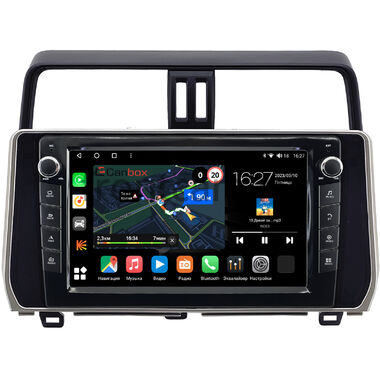 Toyota Land Cruiser Prado 150 2017-2024 (серебренная) Canbox M-Line 7825-1038 на Android 10 (4G-SIM, 2/32, DSP, QLed) С крутилками (для авто без 4 камер)