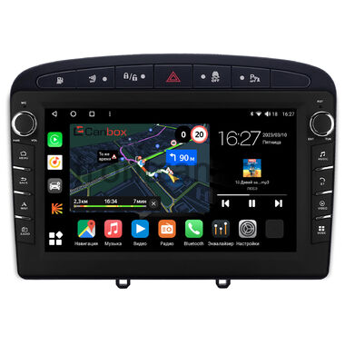 Peugeot 308, 408, RCZ (2007-2022) (черная) Canbox M-Line 7831-9-0705 на Android 10 (4G-SIM, 2/32, DSP, IPS) С крутилками