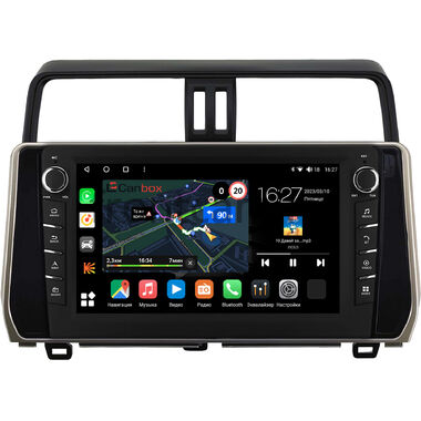 Toyota Land Cruiser Prado 150 2017-2024 (бронзовая) Canbox M-Line 7835-10-0307 на Android 10 (4G-SIM, 2/32, DSP, QLed) С крутилками (для авто без 4 камер)