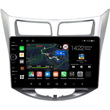 Hyundai Solaris, Accent 4 2010-2019 Canbox M-Line 7850-10-0453 на Android 10 (4G-SIM, 2/32, DSP, QLed)