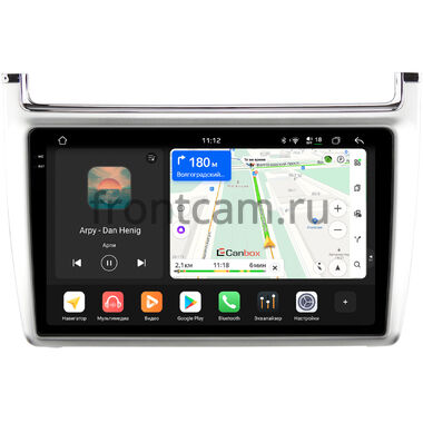 Volkswagen Polo 5 2009-2020 (серебро) Canbox PRO-Line 2K 4250-9-540 на Android 13 (4G-SIM, 6/128, DSP, QLed)