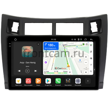 Toyota Vitz 2 (XP90), Yaris 2 2005-2012 (черная, матовая) Canbox PRO-Line 2K 4250-9122 на Android 13 (4G-SIM, 6/128, DSP, QLed)