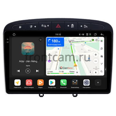 Peugeot 308, 408, RCZ 2007-2022 (черная) Canbox PRO-Line 2K 4254-9-0705 на Android 13 (4G-SIM, 12/256, DSP, QLed)