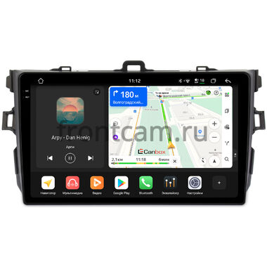 Toyota Corolla (E150) 2006-2013 (черная, без воздуховодов) Canbox PRO-Line 2K 4254-9094 на Android 13 (4G-SIM, 12/256, DSP, QLed)