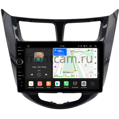 Hyundai Solaris, Accent 4 2010-2019 (черная, глянцевая) Canbox H-Line 8845-9-0093 на Android 14 (4G-SIM, 8/128, DSP, QLed)