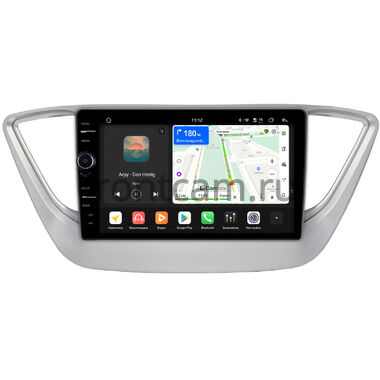 Hyundai Solaris 2 2017-2024 (серебряная) Canbox H-Line 8843-9039 на Android 14 (4G-SIM, 4/64, DSP, QLed)