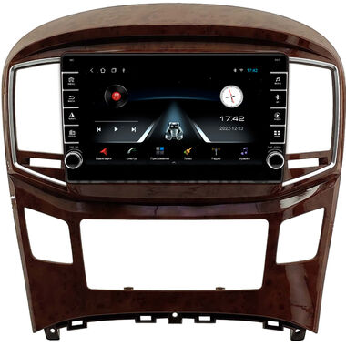 Hyundai Grand Starex, H1 2 2007-2015 (глянцевая, цвет под дерево) OEM BRK9-0579 1/16 на Android 10