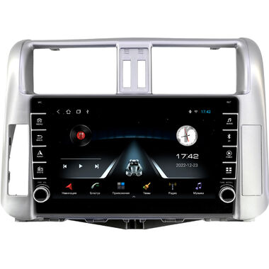 Toyota Land Cruiser Prado 150 (2009-2013) (серебристая, для авто с усилителем) OEM BRK9-9003 1/16 Android 10