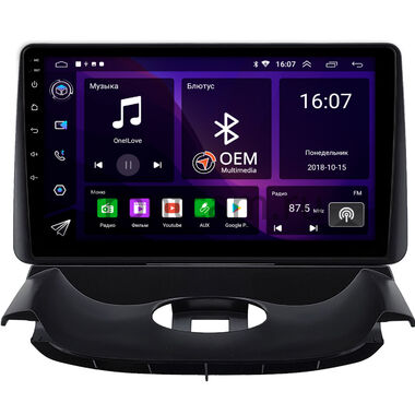 Peugeot 206 1998-2012 (черная, Тип 1) OEM RK9-1494 на Android 10