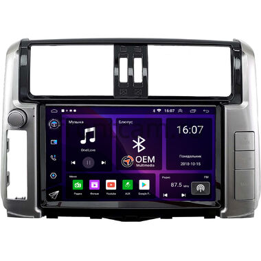 Toyota Land Cruiser Prado 150 2009-2013 (для авто без монитора) OEM RK9-2641 Android 10 (CarPlay, AHD, 1/32)