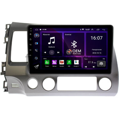 Honda Civic 8 4D 2005-2012 (левый руль, седан) OEM RK10-063 на Android 10 IPS