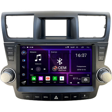 Toyota Highlander (U40) 2007-2013 для авто с усилителем (Тип3) OEM RK10-1179 на Android 10 (CarPlay, AHD, 1/32)