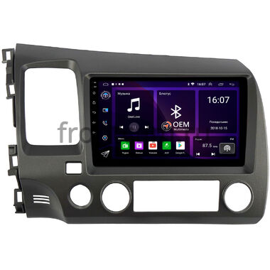 Honda Civic 8 4D 2005-2012 (левый руль, седан) OEM RK9-1061 на Android 10