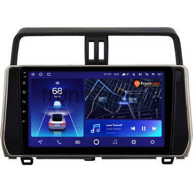 Toyota Land Cruiser Prado 150 2017-2024 (бронзовая) Teyes CC2 PLUS 4/32 10 дюймов RM-10-0308 на Android 10 (4G-SIM, DSP, QLed) (для авто с 4 камерами)