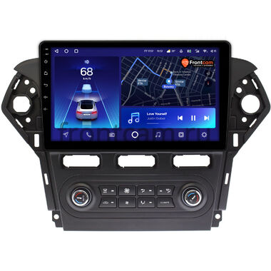 Ford Mondeo 4 2010-2014 (черная) Teyes CC2 PLUS 4/32 10 дюймов RM-1018 встроенный климат на Android 10 (4G-SIM, DSP, QLed)