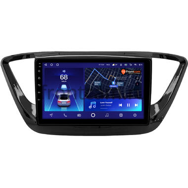 Hyundai Solaris 2 2017-2020 (черная, глянцевая) Teyes CC2 PLUS 4/32 9 дюймов RM-9-0157 на Android 10 (4G-SIM, DSP, QLed)