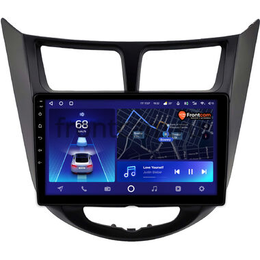 Hyundai Solaris, Accent 4 2010-2019 (черная, матовая) Teyes CC2 PLUS 4/32 9 дюймов RM-9-2093 на Android 10 (4G-SIM, DSP, QLed)