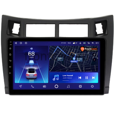 Toyota Vitz 2 (XP90), Yaris 2 2005-2012 (черная, матовая) Teyes CC2 PLUS 4/64 9 дюймов RM-9122 на Android 10 (4G-SIM, DSP, QLed)