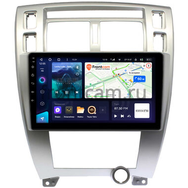 Hyundai Tucson (2004-2010) (для авто с климат-контролем, серебренная) Teyes CC3 4/32 10 дюймов RM-10-HY166T на Android 10 (4G-SIM, DSP, QLed)